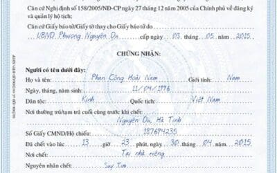 Hướng dẫn chi tiết thủ tục khai tử sau khi người thân qua đời
