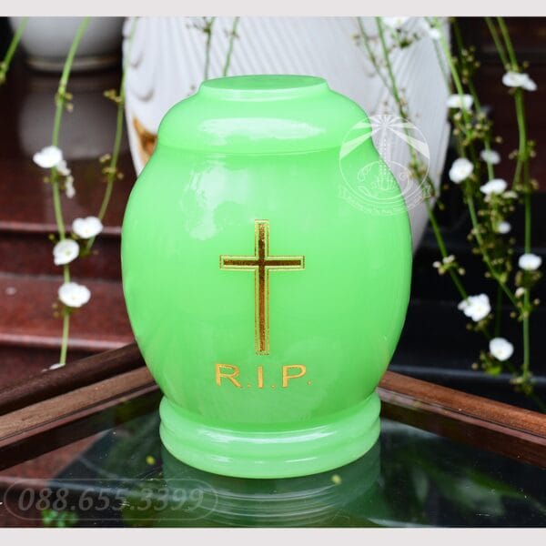 Hũ Lưu Ly Xanh Đạo RIP NN033