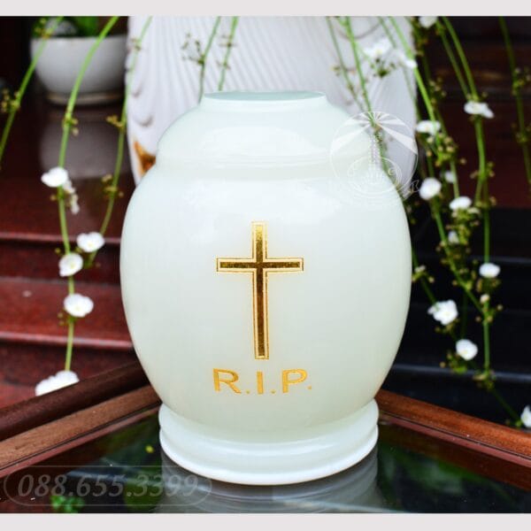 Hũ Lưu Ly Trắng Đạo RIP NN032